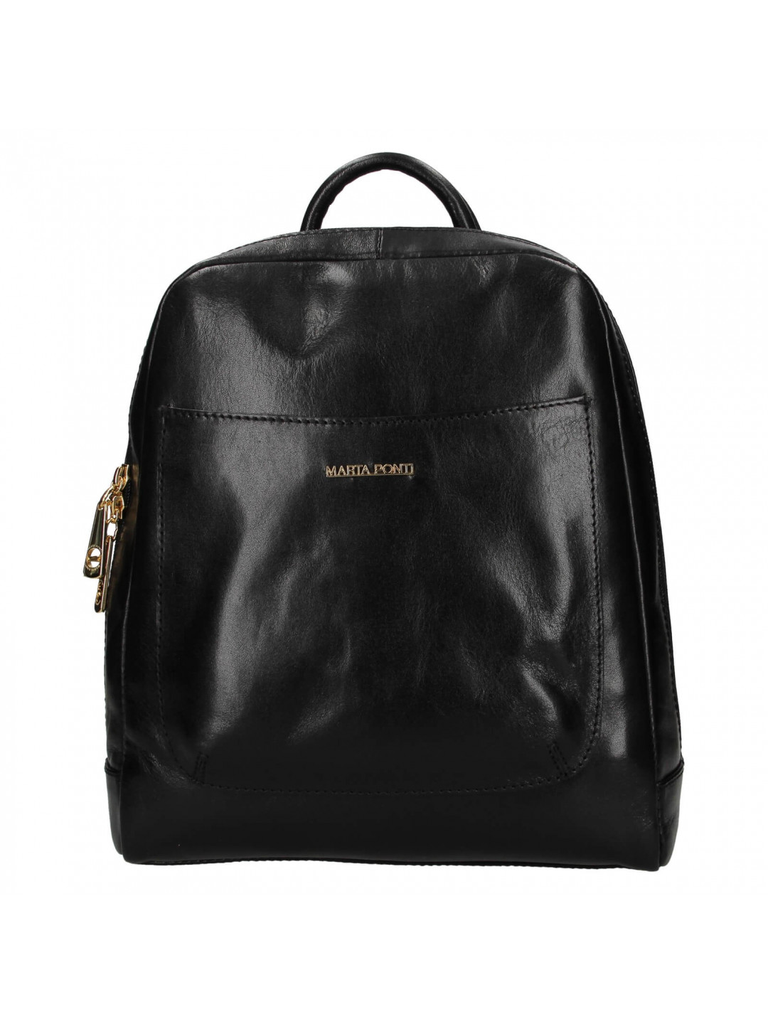 Dámský kožený batoh Marta Ponti Alix – černá